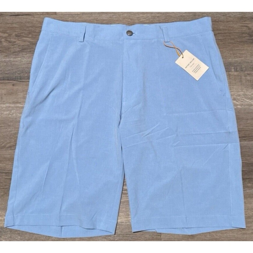 Peter Millar Men's Sz 38 Cottage Blue Shackleford Performance Hybrid Golf Shorts